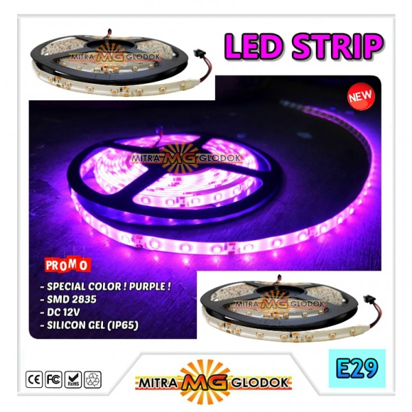 LED Strip Brilux SMD 2835 Mata Kecil | IP 20 - Indoor - Purple / Ungu / Pink